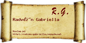 Radván Gabriella névjegykártya