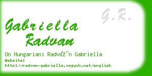 gabriella radvan business card